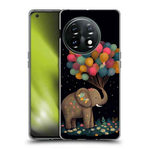JK Stewart Art Elephant Holding Balloon Soft Gel Case for OnePlus 11 5G