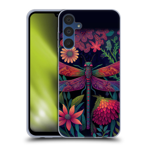JK Stewart Art Dragonfly Purple Soft Gel Case for Samsung Galaxy A15