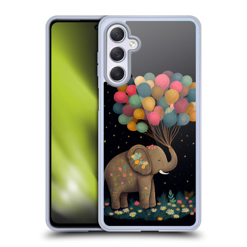 JK Stewart Art Elephant Holding Balloon Soft Gel Case for Samsung Galaxy M54 5G