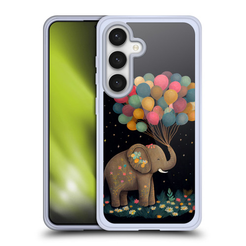 JK Stewart Art Elephant Holding Balloon Soft Gel Case for Samsung Galaxy S24 5G