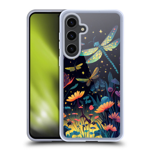 JK Stewart Art Dragonflies In Night Garden Soft Gel Case for Samsung Galaxy S24+ 5G