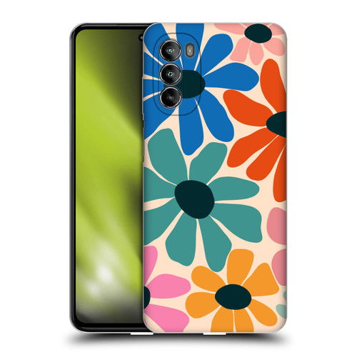 Gabriela Thomeu Retro Fun Floral Rainbow Color Soft Gel Case for Motorola Moto G82 5G