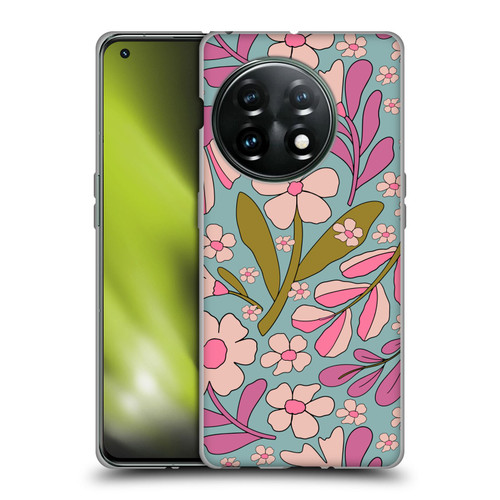 Gabriela Thomeu Retro Groovy 70s Blue Soft Gel Case for OnePlus 11 5G