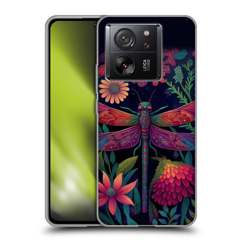 JK Stewart Art Dragonfly Purple Soft Gel Case for Xiaomi 13T 5G / 13T Pro 5G