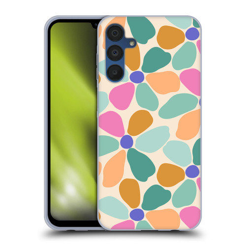 Gabriela Thomeu Retro Colorful Flowers Soft Gel Case for Samsung Galaxy A15