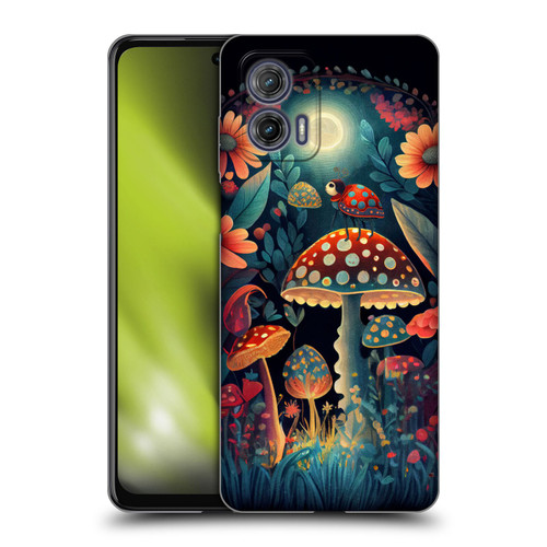 JK Stewart Graphics Ladybug On Mushroom Soft Gel Case for Motorola Moto G73 5G