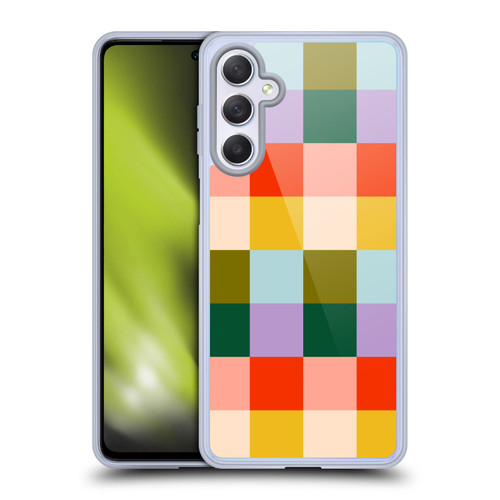 Gabriela Thomeu Retro Checkered Rainbow Vibe Soft Gel Case for Samsung Galaxy M54 5G
