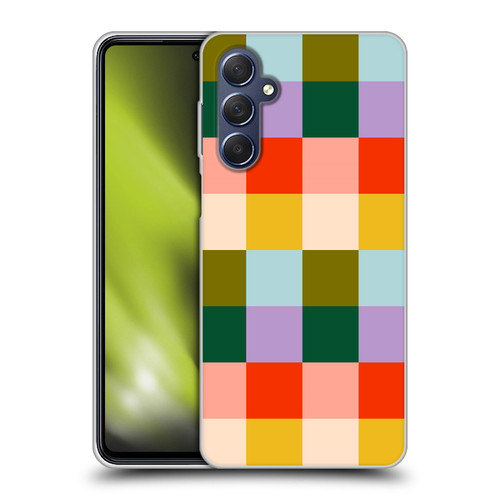 Gabriela Thomeu Retro Checkered Rainbow Vibe Soft Gel Case for Samsung Galaxy M54 5G