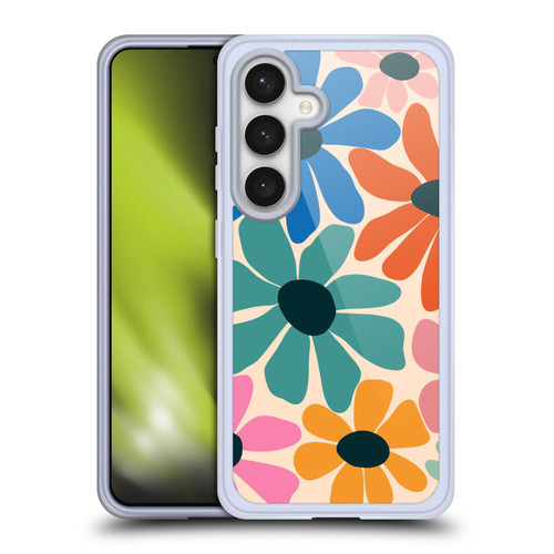 Gabriela Thomeu Retro Fun Floral Rainbow Color Soft Gel Case for Samsung Galaxy S24 5G