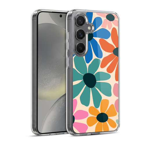 Gabriela Thomeu Retro Fun Floral Rainbow Color Soft Gel Case for Samsung Galaxy S24 5G & MagSafe