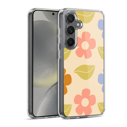 Gabriela Thomeu Retro Flower Vibe Vintage Pattern Soft Gel Case for Samsung Galaxy S24 5G & MagSafe