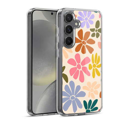 Gabriela Thomeu Retro Rainbow Color Floral Soft Gel Case for Samsung Galaxy S24 5G & MagSafe