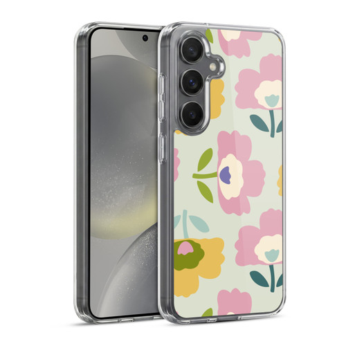 Gabriela Thomeu Retro Scandinavian Floral Soft Gel Case for Samsung Galaxy S24 5G & MagSafe