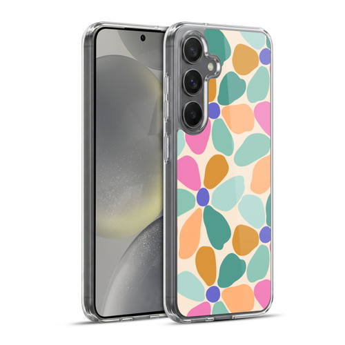 Gabriela Thomeu Retro Colorful Flowers Soft Gel Case for Samsung Galaxy S24+ 5G & MagSafe
