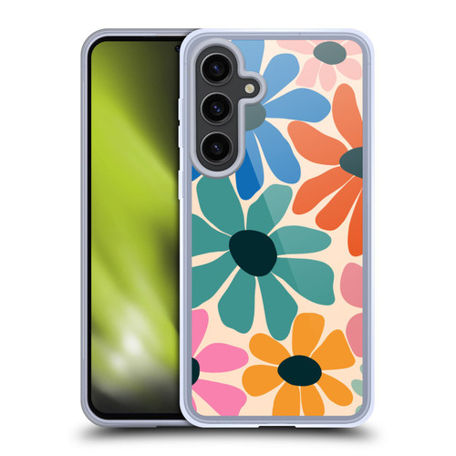 Gabriela Thomeu Retro Fun Floral Rainbow Color Soft Gel Case for Samsung Galaxy S24+ 5G