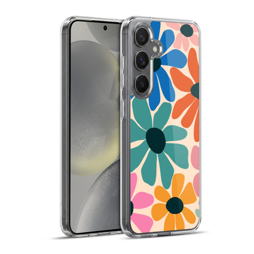 Gabriela Thomeu Retro Fun Floral Rainbow Color Soft Gel Case for Samsung Galaxy S24+ 5G & MagSafe