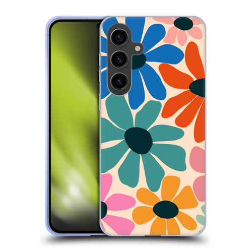 Gabriela Thomeu Retro Fun Floral Rainbow Color Soft Gel Case for Samsung Galaxy S24+ 5G