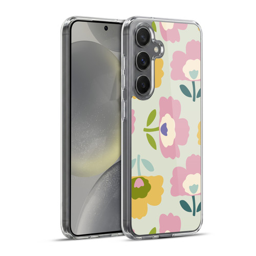 Gabriela Thomeu Retro Scandinavian Floral Soft Gel Case for Samsung Galaxy S24+ 5G & MagSafe