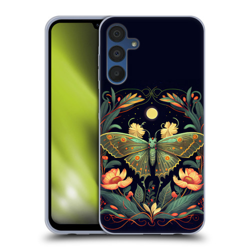 JK Stewart Graphics Lunar Moth Night Garden Soft Gel Case for Samsung Galaxy A15
