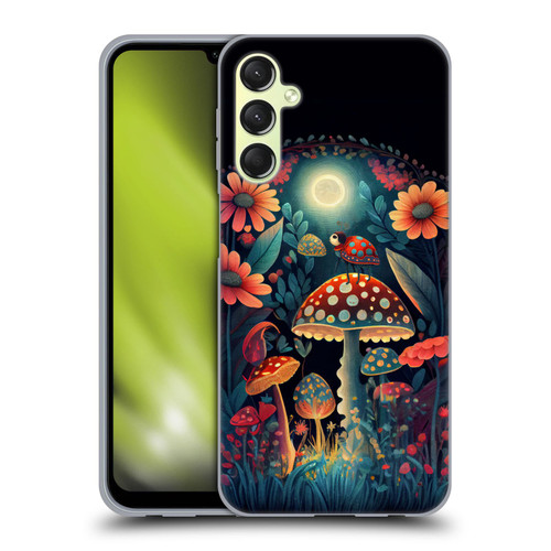 JK Stewart Graphics Ladybug On Mushroom Soft Gel Case for Samsung Galaxy A24 4G / M34 5G