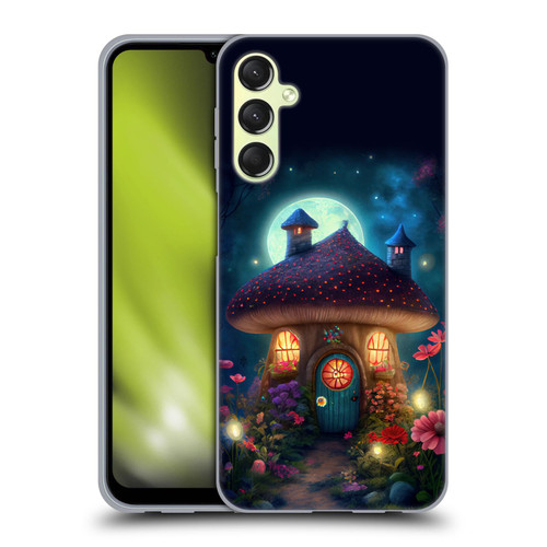 JK Stewart Graphics Mushroom House Soft Gel Case for Samsung Galaxy A24 4G / M34 5G
