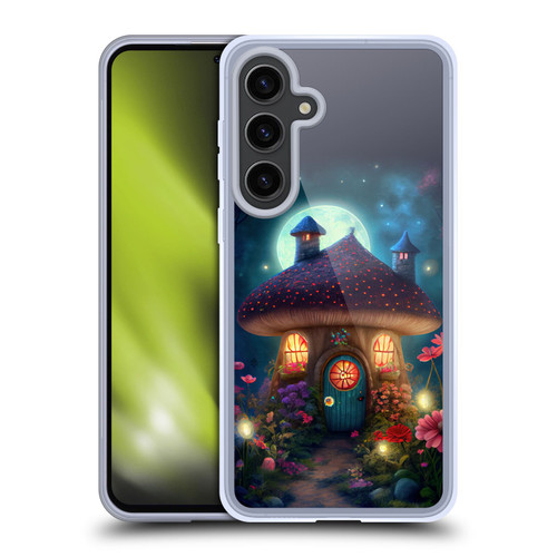 JK Stewart Graphics Mushroom House Soft Gel Case for Samsung Galaxy S24+ 5G