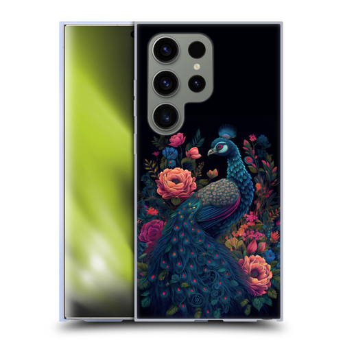 JK Stewart Graphics Peacock In Night Garden Soft Gel Case for Samsung Galaxy S24 Ultra 5G