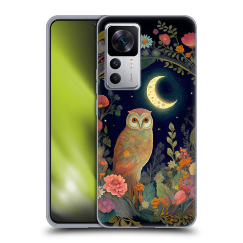 JK Stewart Key Art Owl Crescent Moon Night Garden Soft Gel Case for Xiaomi 12T 5G / 12T Pro 5G / Redmi K50 Ultra 5G