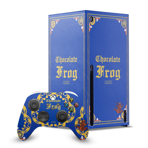 Harry Potter Graphics Chocolate Frog Game Console Wrap and Game Controller Skin Bundle for Microsoft Series X Console & Controller