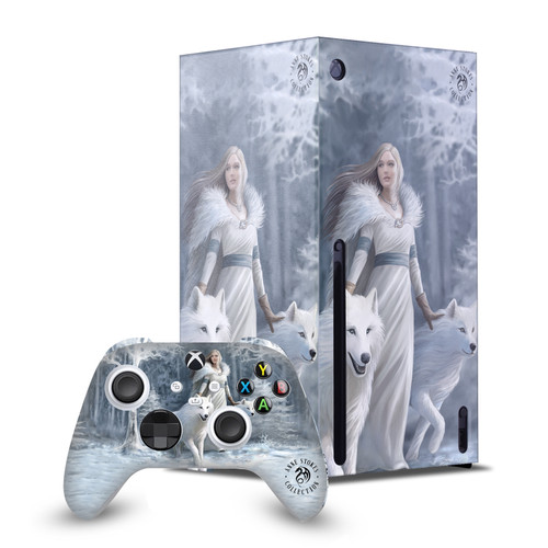 Anne Stokes Art Mix Winter Guardians Game Console Wrap and Game Controller Skin Bundle for Microsoft Series X Console & Controller