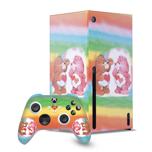 Care Bears Classic Rainbow Game Console Wrap and Game Controller Skin Bundle for Microsoft Series X Console & Controller