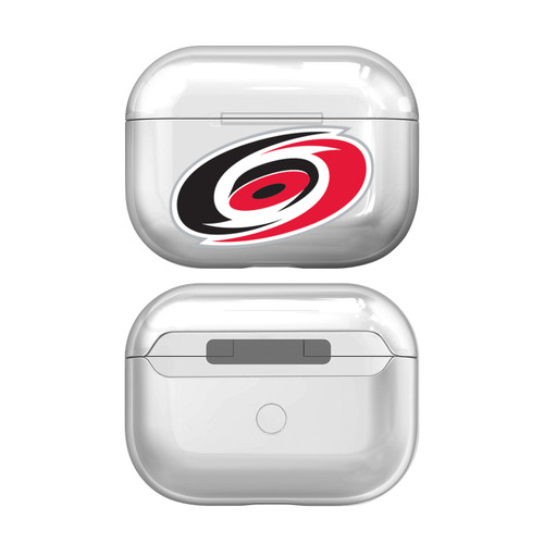 NHL Team Logo 1 Carolina Hurricanes Clear Hard Crystal Cover Case for Apple AirPods Pro 2 Charging Case