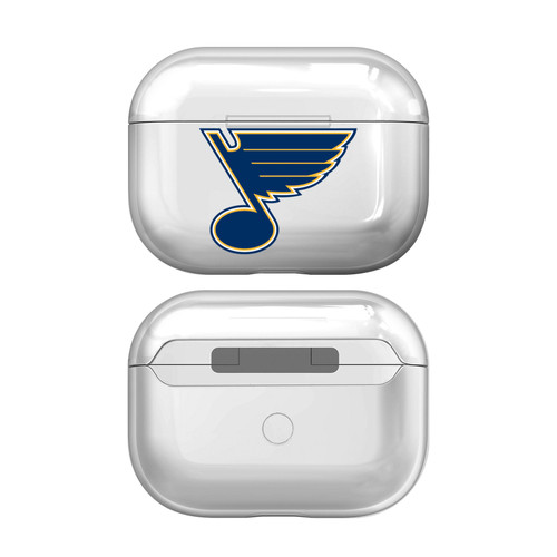 NHL Team Logo St Louis Blues Clear Hard Crystal Cover Case for Apple AirPods Pro 2 Charging Case