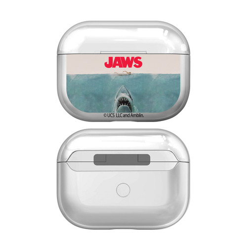 Jaws I Key Art Poster Clear Hard Crystal Cover Case for Apple AirPods Pro 2 Charging Case