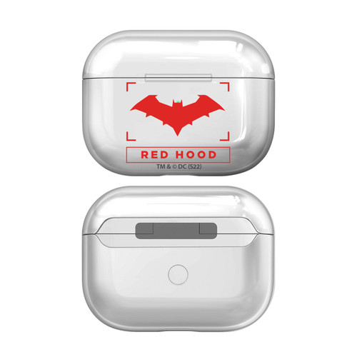 Gotham Knights Icons Red Hood Clear Hard Crystal Cover Case for Apple AirPods Pro 2 Charging Case