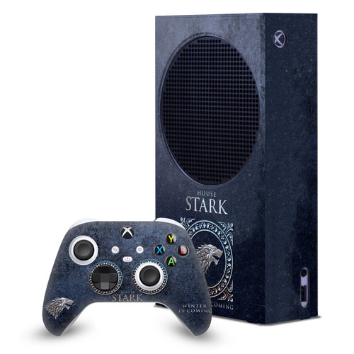 HBO Game of Thrones Sigils and Graphics House Stark Game Console Wrap and Game Controller Skin Bundle for Microsoft Series S Console & Controller