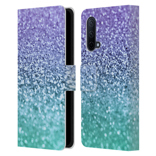 Monika Strigel Glitter Collection Lavender Leather Book Wallet Case Cover For OnePlus Nord CE 5G