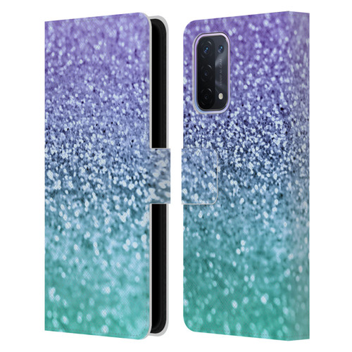 Monika Strigel Glitter Collection Lavender Leather Book Wallet Case Cover For OPPO A54 5G