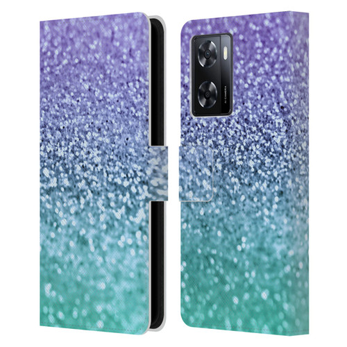 Monika Strigel Glitter Collection Lavender Leather Book Wallet Case Cover For OPPO A57s