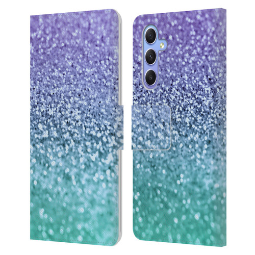 Monika Strigel Glitter Collection Lavender Leather Book Wallet Case Cover For Samsung Galaxy A34 5G