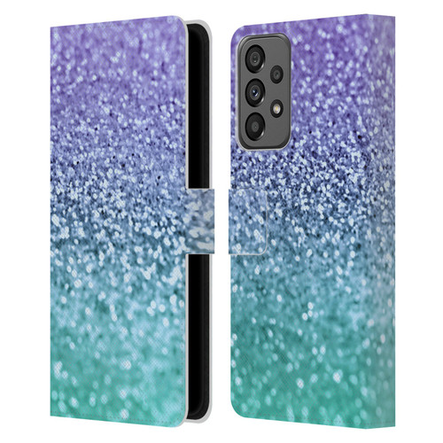 Monika Strigel Glitter Collection Lavender Leather Book Wallet Case Cover For Samsung Galaxy A73 5G (2022)