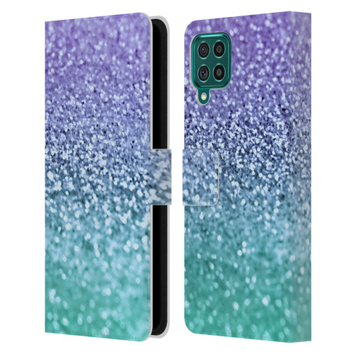 Monika Strigel Glitter Collection Lavender Leather Book Wallet Case Cover For Samsung Galaxy F62 (2021)