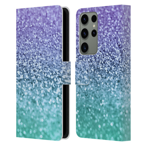 Monika Strigel Glitter Collection Lavender Leather Book Wallet Case Cover For Samsung Galaxy S23 Ultra 5G