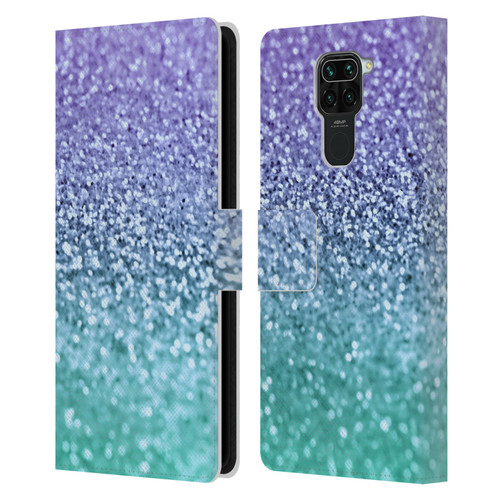 Monika Strigel Glitter Collection Lavender Leather Book Wallet Case Cover For Xiaomi Redmi Note 9 / Redmi 10X 4G