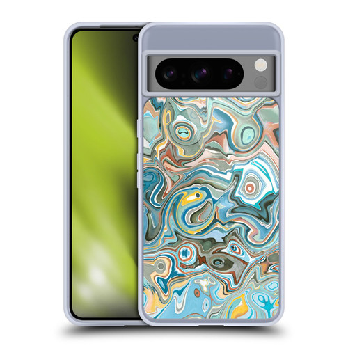 Ninola Abstract 3 Blue Mineral Agates Soft Gel Case for Google Pixel 8 Pro