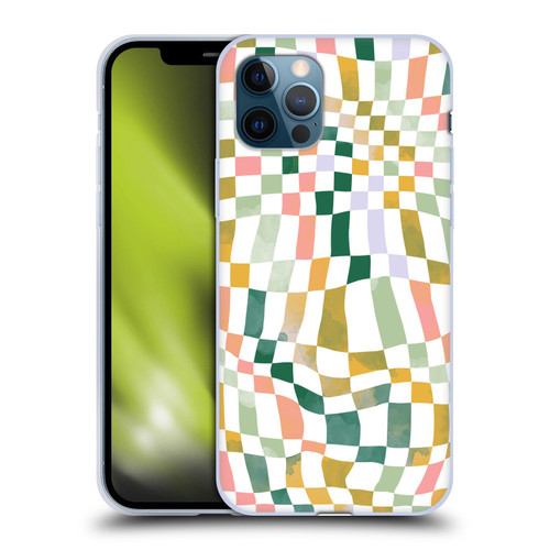 Ninola Checker Pattern Nostalgic Squares Soft Gel Case for Apple iPhone 12 / iPhone 12 Pro