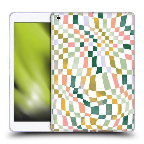 Ninola Checker Pattern Nostalgic Squares Soft Gel Case for Apple iPad 10.2 2019/2020/2021