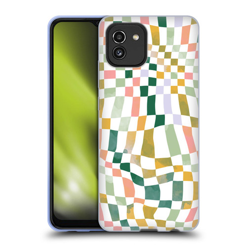 Ninola Checker Pattern Nostalgic Squares Soft Gel Case for Samsung Galaxy A03 (2021)
