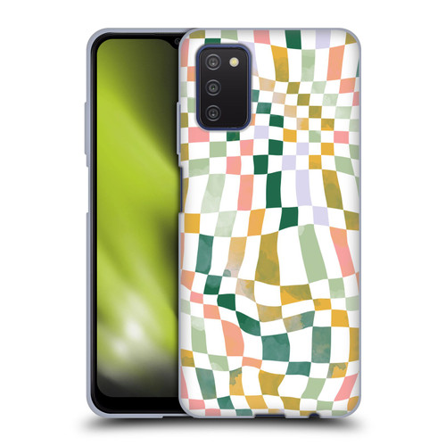 Ninola Checker Pattern Nostalgic Squares Soft Gel Case for Samsung Galaxy A03s (2021)
