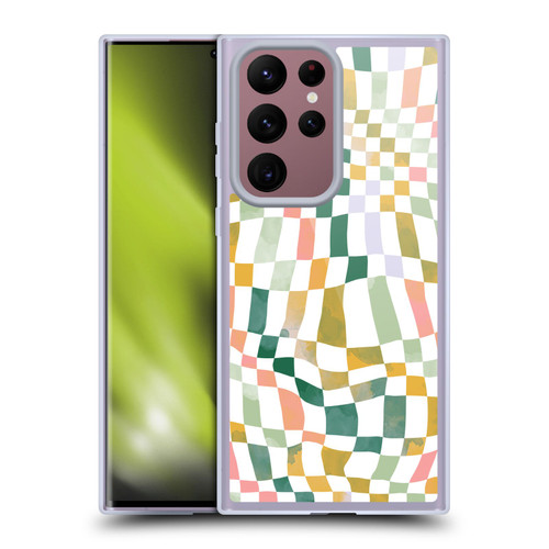 Ninola Checker Pattern Nostalgic Squares Soft Gel Case for Samsung Galaxy S22 Ultra 5G